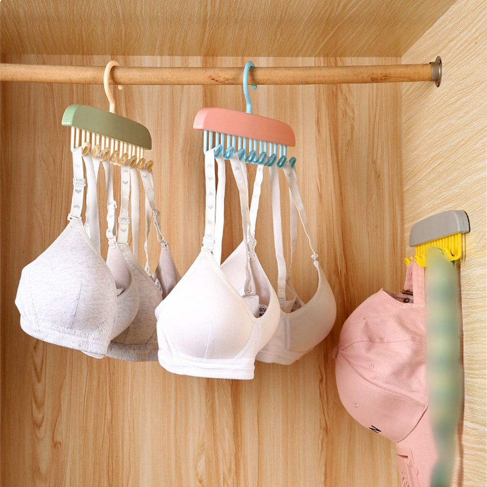 8-Hook Multi-Functional Hanger for Bras and Slips (or Undergarments)