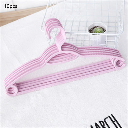 A sturdy home clothes hanger for dorm or student use, non-slip and scratch-free.