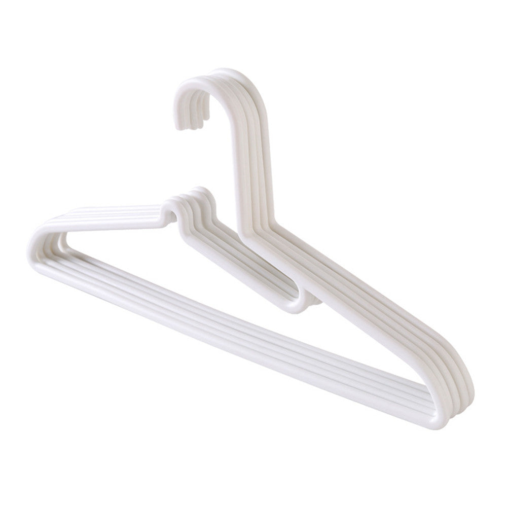 A sturdy home clothes hanger for dorm or student use, non-slip and scratch-free.